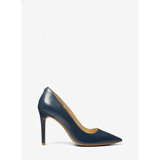 Michael Kors Alina Navy Leather Pointed Pump, Women