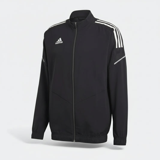 Adidas Track Jackets CON21 PRE JKT (GH7138-BLACK_WHITE) Men