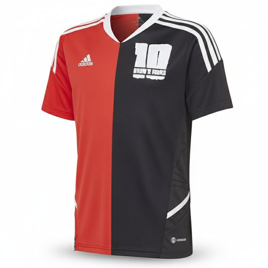 Adidas FOOTBAL T-SHIRT MESSI  JSY Y (HI3792-BLACK_RED) Men
