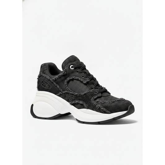Michael Kors Zuma Black Chunky Embellished Sneaker, Women