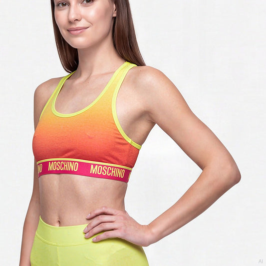 Moschino Ombré Sports Bra Orange Yellow (A08084422-1215), Women
