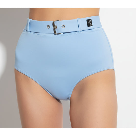 Moschino Belted High Waisted Bikini Bottom Blue (A59839503-0305) Women