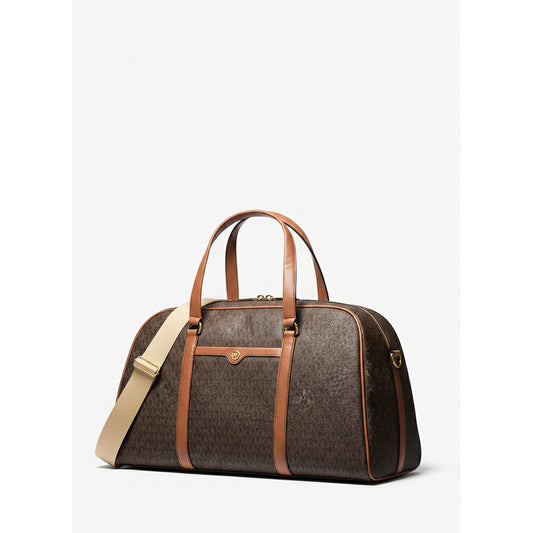 Michael Kors Brown Signature Travel Duffle Bag, Women
