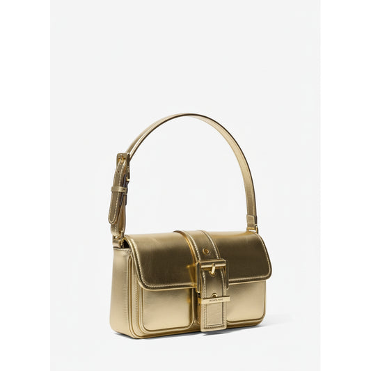 Michael Kors Colby Gold Metallic Shoulder Bag (30R5GBAL8M-PALE) Women