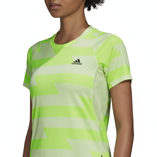Adidas Short Sleeve T-shirts RN FAST AOP TEE (HD7029-GREEN) Women