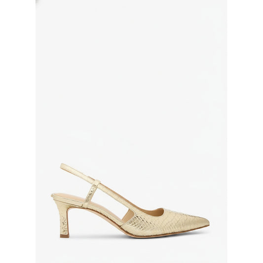 Michael Kors Alora Gold Snakeskin Slingback Heel, Women