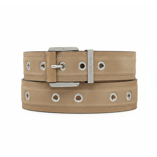 Michael Kors Grommet Suede Belt Camel, Women