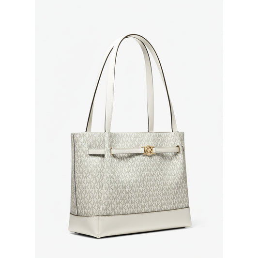 Michael Kors Reed Monogram Shoulder Bag Vanilla (35F4G6RT3B-VANILLA) Women