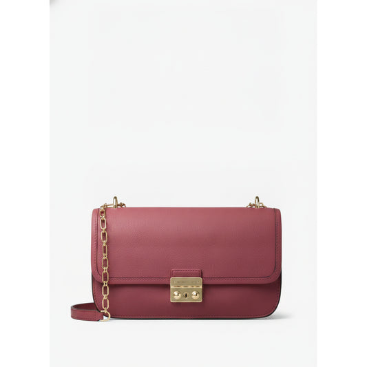 Michael Kors Sloan Large Leather Shoulder Bag Mulberry, Women