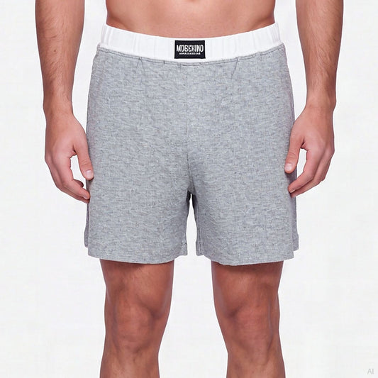 Moschino Ribbed Jersey Lounge Shorts Grey (A68094418-1489), Men