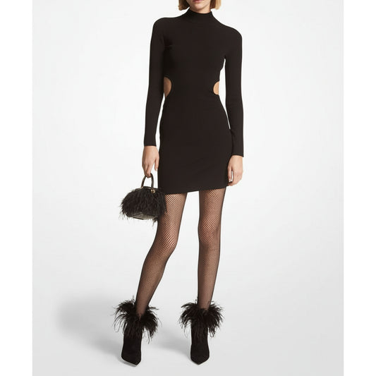 Michael Kors Cutout Turtleneck Dress Black, Women