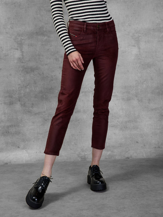 Diesel Burgundy Cropped Slim Fit Jeans Red (00S7LX-069XI-3453598) Women