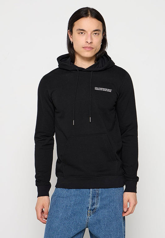 Only & Sons ONSSONS V2 REG LOGO HOODIE SWEAT Black (ZZO1HM511-Q00) Men