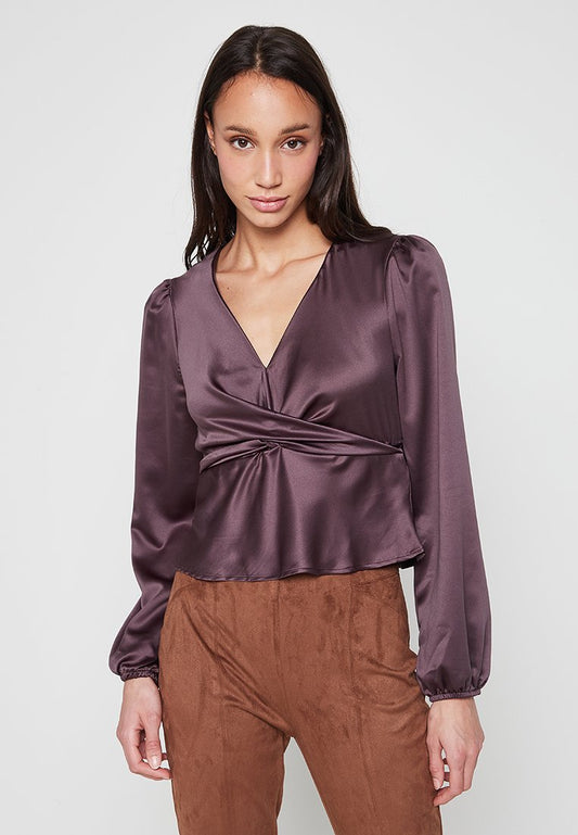ONLY ONLMILA LS V NECK DETAIL TOP WVN Multi-Coloured (ZZO1T1K23-T00) Women