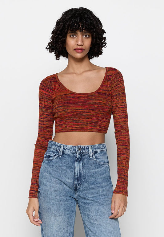 Guess LS SCOOP NK ANIKA SWTR Red (ZZO2F3005-G00) Women