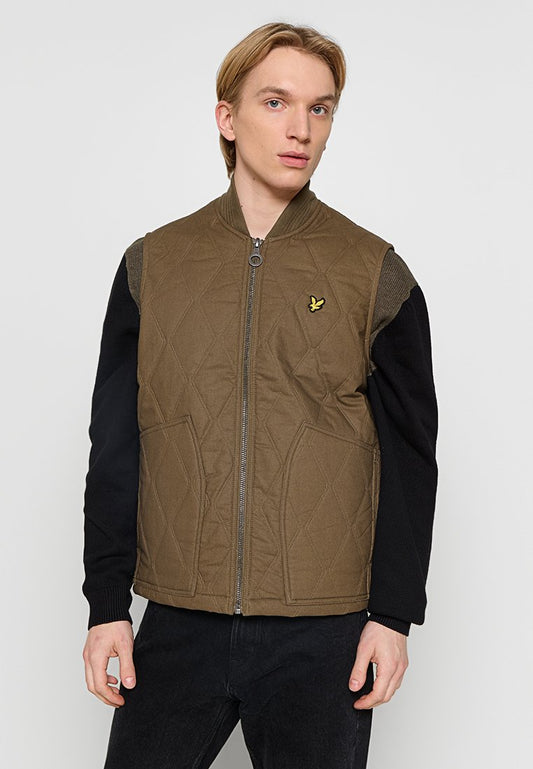 Lyle & Scott Quilt Gilet Khaki (ZZO2JNZ03-S00) Men