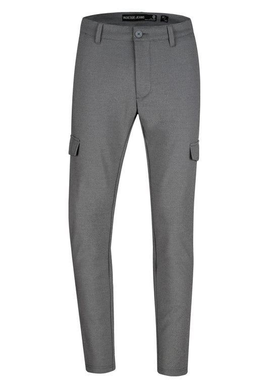INDICODE JEANS Super Stretch Cargo Trousers Eckhart Grey (IJ022E02D-C12) Men