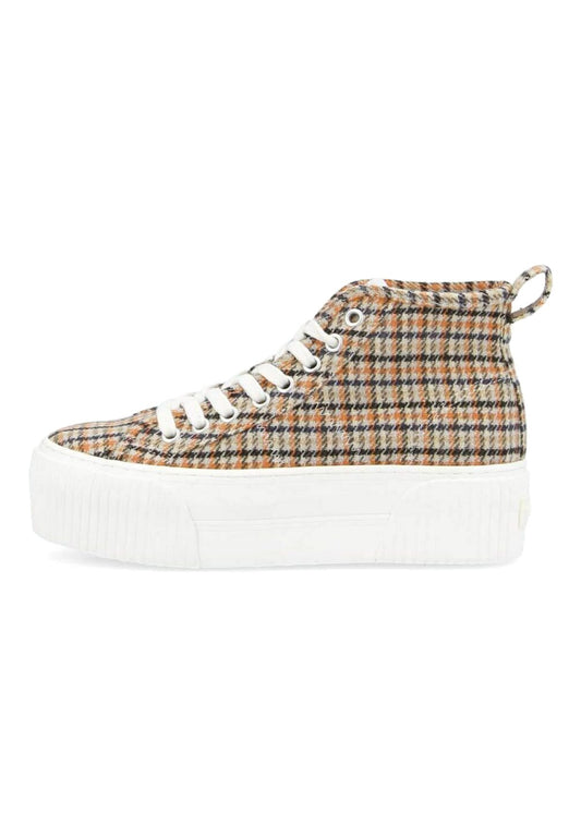 No Name Baskets compensées IRON MID - CHECKY Orange (NO811A0AA-H11) Women