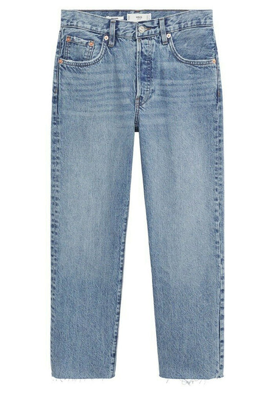 Mango Ankle length straight fit jeans Blue (M9121N1AY-K11) Women