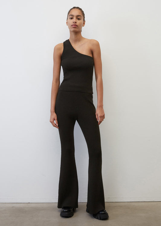 Marc O'Polo DENIM Rippstrick-One Shoulder Top mit Kaschmirwolle und Glitzergarn Women