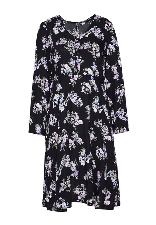 Pieces PCKIRA LS SHIRT DRESS KAC Black (ZZO1FCC06-Q00) Women