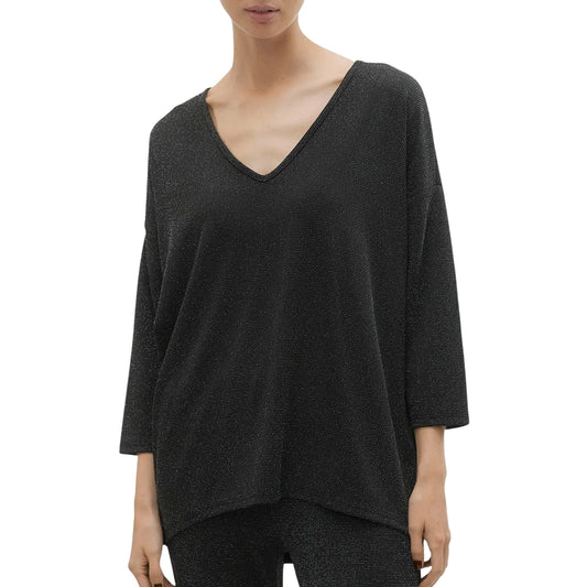 Vero Moda Kanva Glitter Shirt (10296890-BLACKSIL) Women