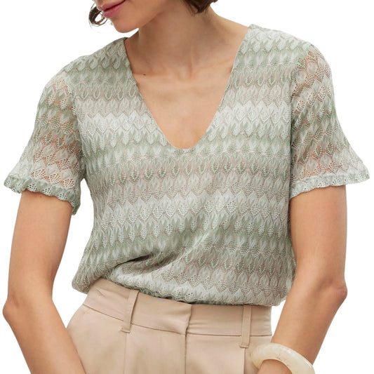 Vero Moda Dicte SS Top (10306412-KATYDID) Women
