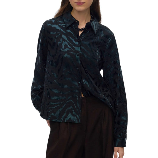 Vero Moda Carla Foil Blouse (10335241-BLACK) Women
