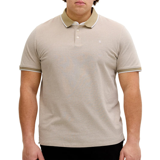 Jack & Jones Essentials Paulos Polo Shirt (plussize) (12143859-CROCKERY) Men
