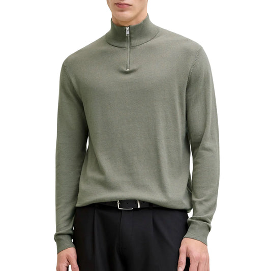 Jack & Jones Emil Knit Half Zip Sweater (12189339-VETIVER) Men
