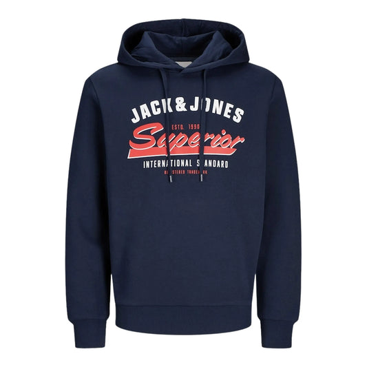 Jack & Jones Logo Sweat Hoody (plussize) (12258873-SKYCAPTAIN) Men