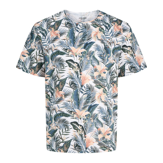 Jack & Jones Essentials Bryan AOP SS Crew Shirt (12268126-WHITE) Men