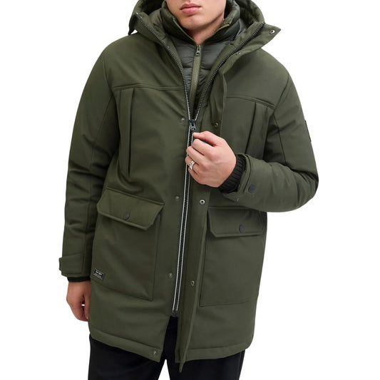 Jack & Jones Finn Softshell Parka Winterjacket (12279243-ROSIN) Men