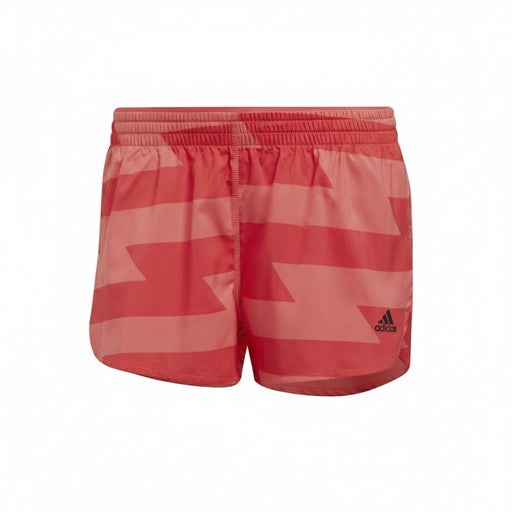 Adidas RnFast Split Running Shorts Coral Red, Women