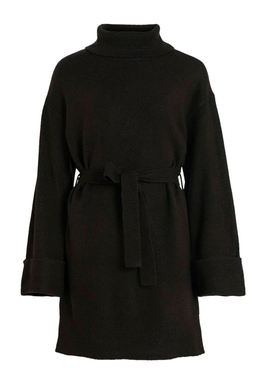 VILA VIROLFIE L/S TIE BELT KNIT DRESS/KA Anthracite (V1021C247-Q12) Women