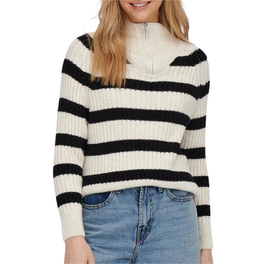 Only Leise Freya Half Zip Sweater (15268818-BIRCH) Women