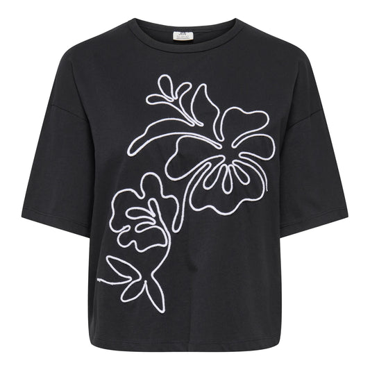 JDY Cally Life Embroidered Shirt (15275035-BLACK) Women