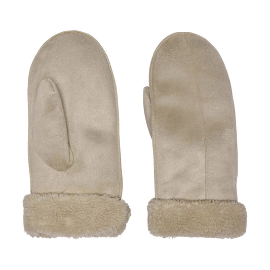 Only Nicki Faux Suède Mittens (15343621-BISCOTTI) Women