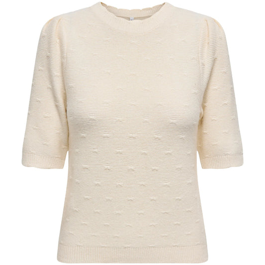 Only Katia SS Structure Knit Shirt (15350776-WHITECAPGRA) Women