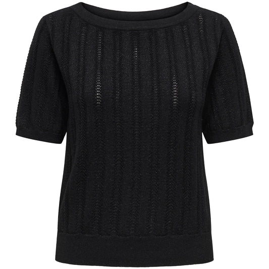 JDY Beauty S/S Glitter Sweater (15354228-BLACK) Women