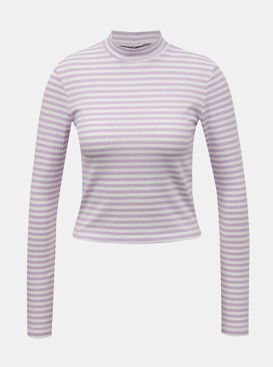 Pieces Striped Short Shirt Raya Violet (17073084-1495798) Women
