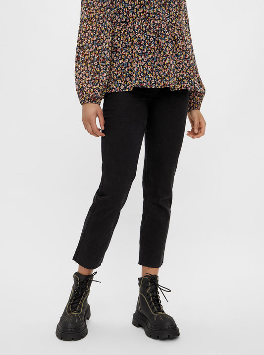 Pieces Cropped Straight Fit Jeans Luna Black (17111038-2156917) Women