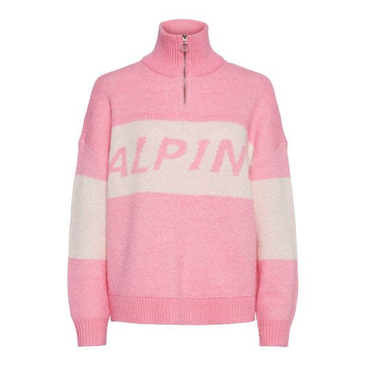 Pieces Nordan Half-Zip Knit Sweater (17152191-SACHETPINK) Women