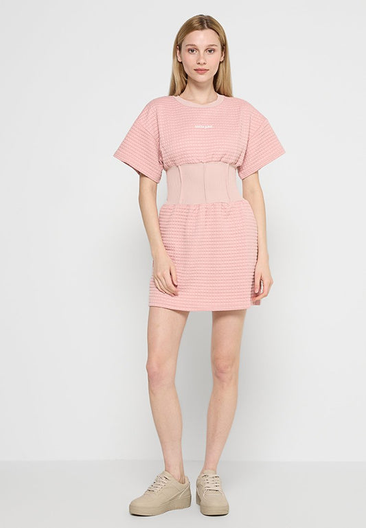 Sixth June WAFFLE CORSET DRESS Light Pink (ZZO2Y6M28-T00) Women