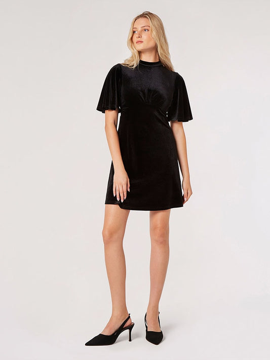 Apricot Velvet Dress Black Women