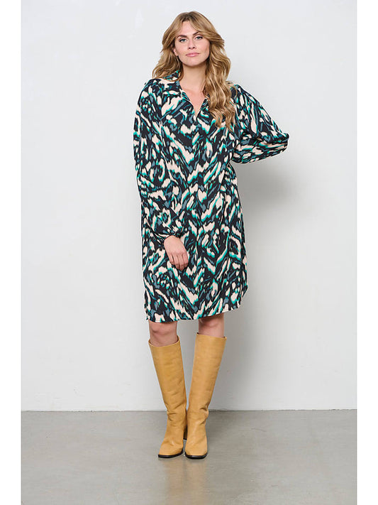 &Co Woman Dress "Alonsa" Black / White / Turquoise Women