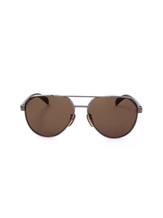 David Beckham Sunglasses Silver / Light Brown Men