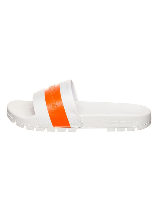 Calvin Klein Mules Orange / White Men