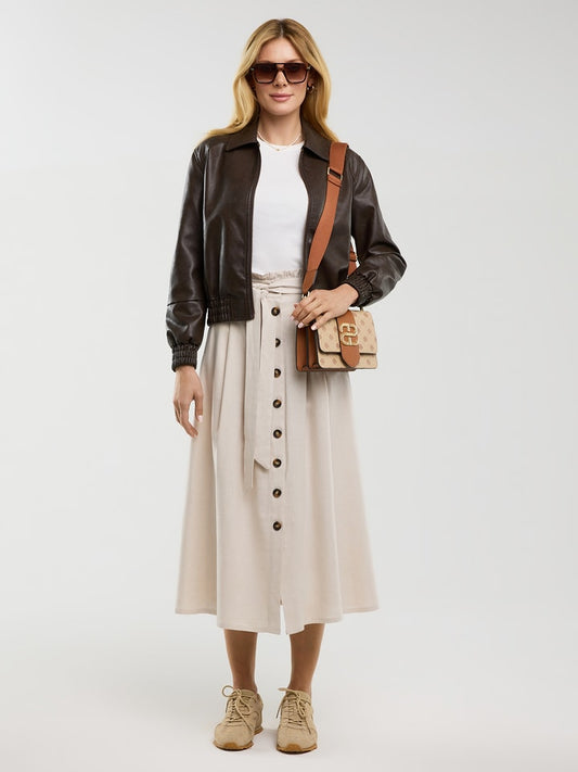 BIG STAR Skirt Cream Women