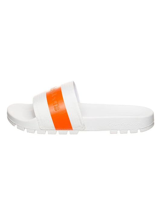 Calvin Klein Mules Orange / White Men